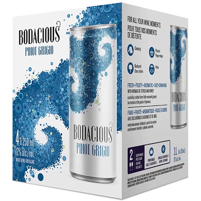 BODACIOUS PINOT GRIGIO 4 CANS