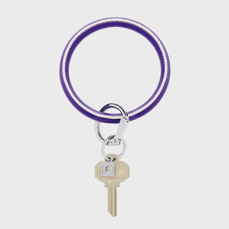 Leather Key Ring Purple