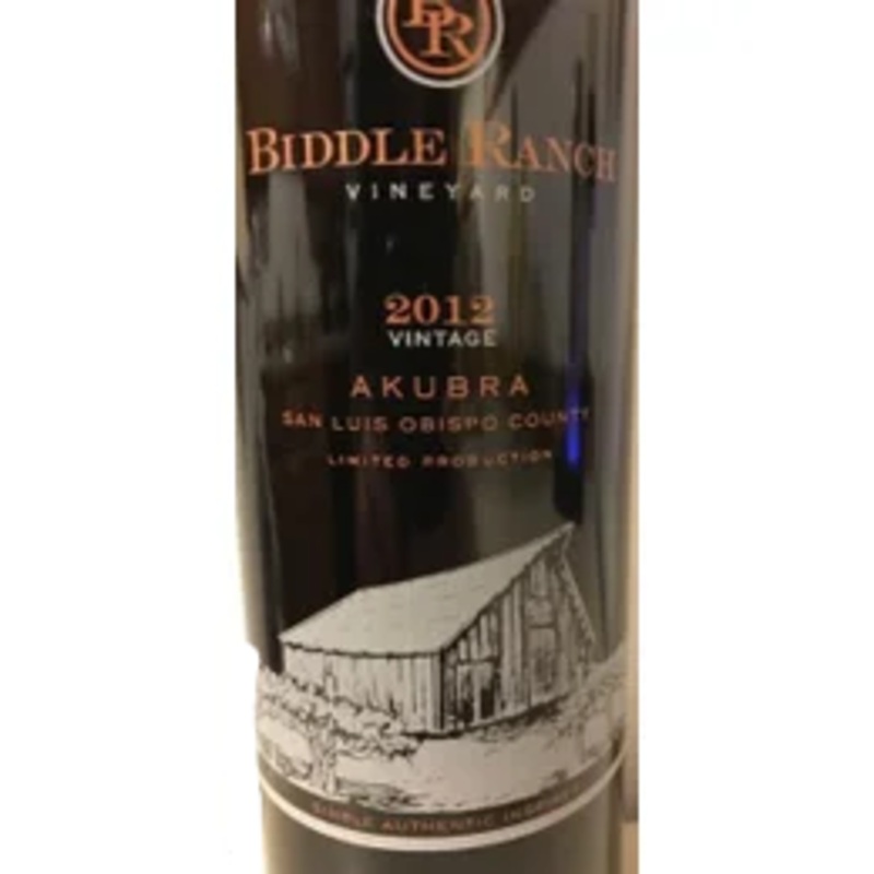 2012 Biddle Ranch Vineyard Akubra 750ml