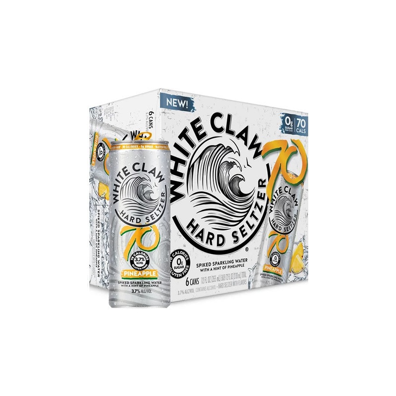 White Claw Hard Seltzer 70 Pineapple 6Pk