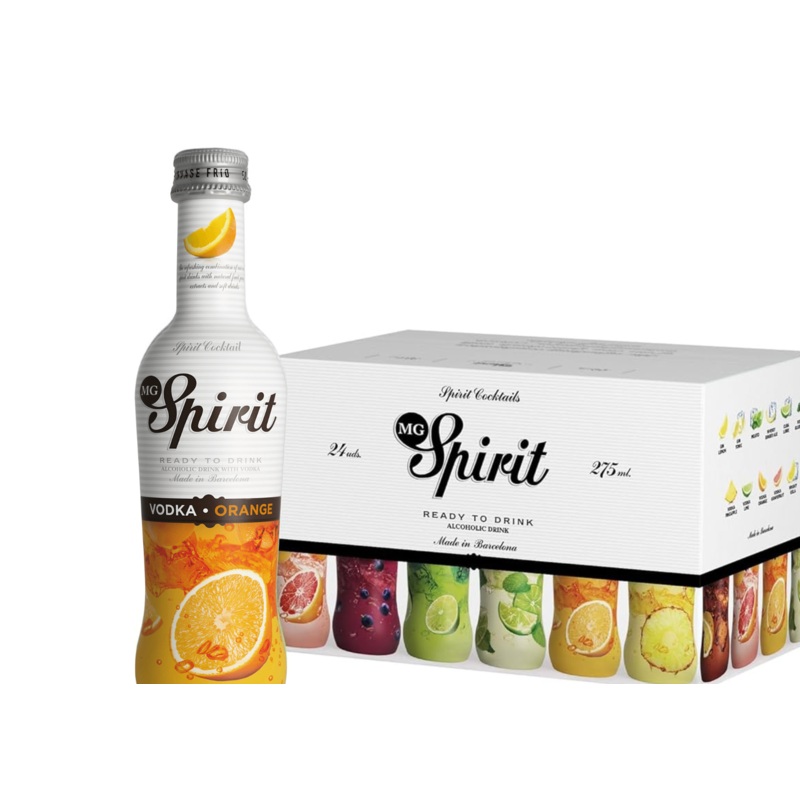 MG Spirit Vodka Orange cocktails box of 24 bottles