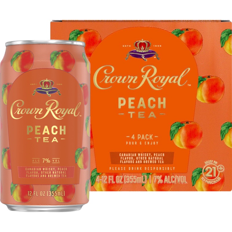 Crown Royal Peach Tea Ready to Drink Cocktail (354mL)