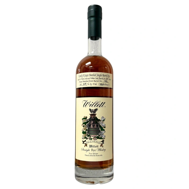Willett Family Estate 10 Year Single Barrel Rye #1515 “Decade Neat” 103.6 Proof