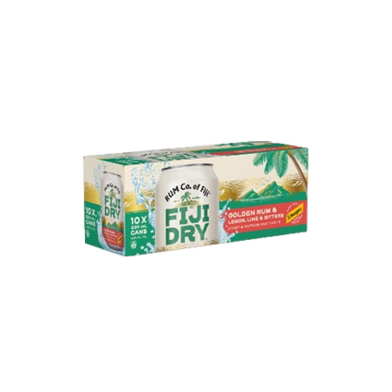 Fiji Dry Lemon Lime Bitters 330ml 10pk Can