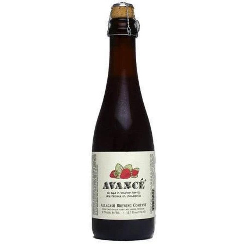 Allagash Brewing Avance Bourbon Barrel-Aged Ale Aged Finished on Strawberries