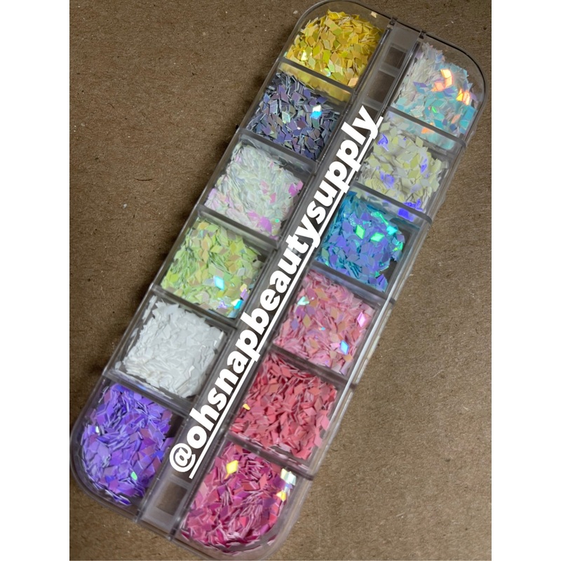 Iridescent Pastel DIAMOND –  set of 12