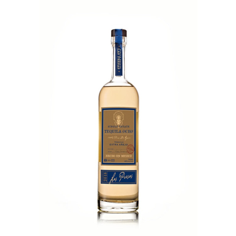 TEQUILA OCHO TEQUILA EXTRA ANEJO SINGLE ESTATE LAS PRESAS 80 750ML