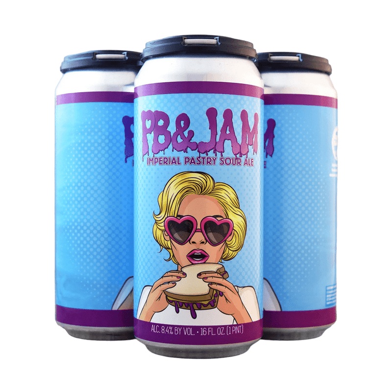 Wild Barrel Brewing ‘PB & Jam’ Imperial Pastry Sour Ale Beer 4-Pack