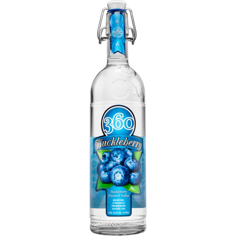 360 Huckleberry Flavoured Vodka (1L)