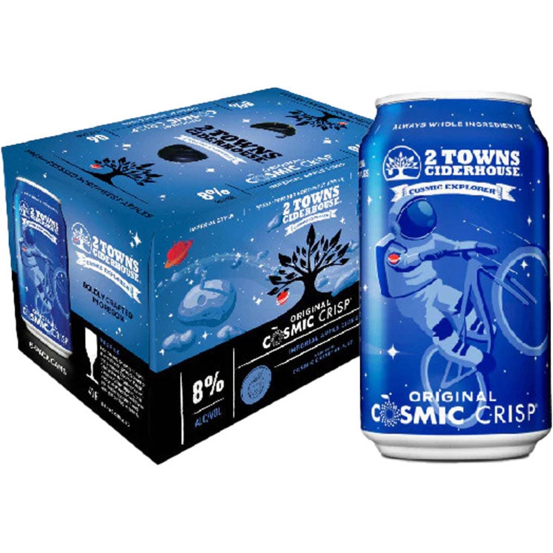2 Towns Cosmic Crisp Apple 6pk Can