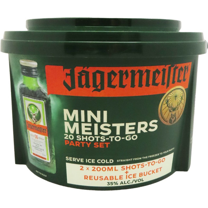 Jagermeister Mini Meisters w/ Ice Bucket 20ml 10 Pack