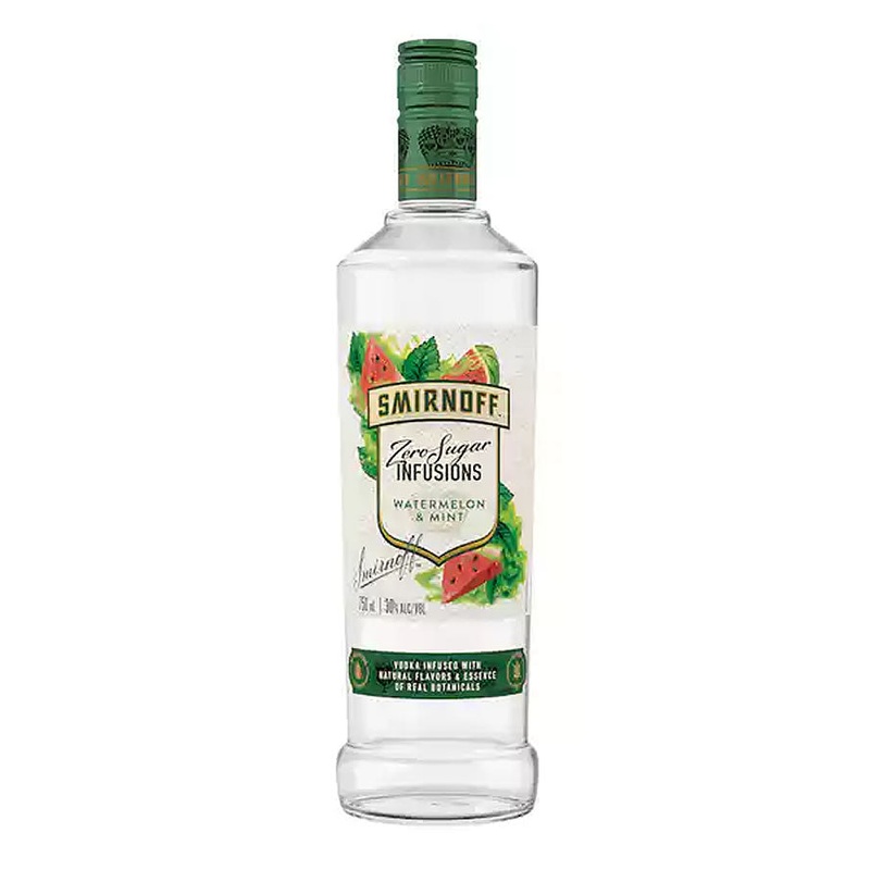 Smirnoff Zero Sugar Infusions Watermelon & Mint 750ML