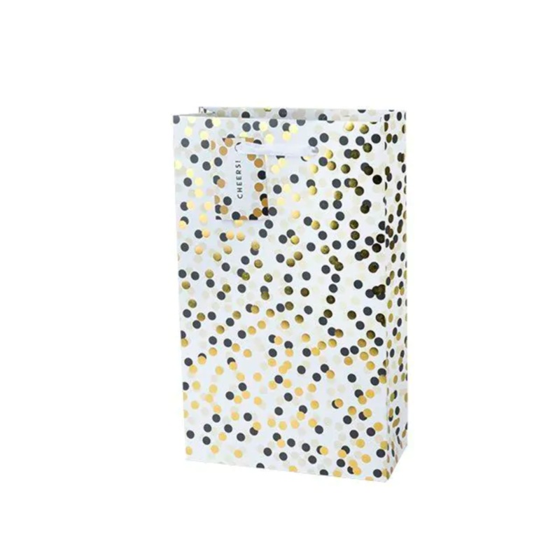 Tuxedo Dot Double Wine Bag