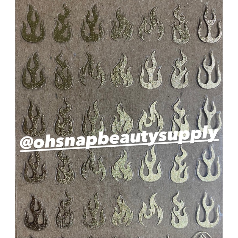 *** GOLD Flame 003 Sticker