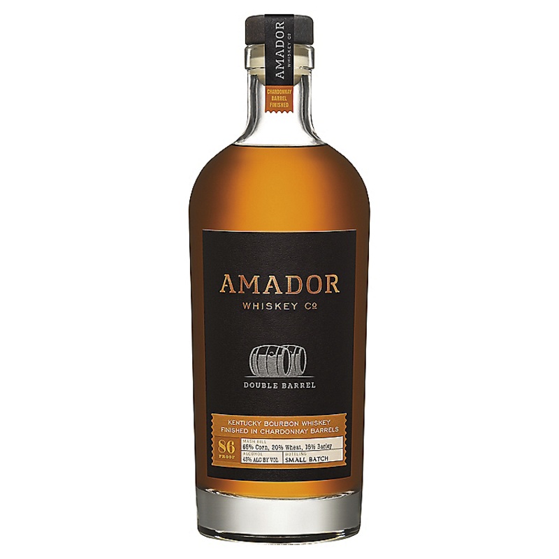 AMADOR WHISKEY CO. BOURBON DOUBLE BARREL CHARDONNAY BARREL FINISHED 86 750ML