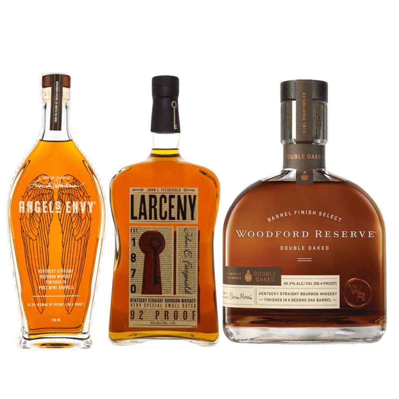 Angel Envy & Larcney Small Batch & Woodford Double Oak Bundle