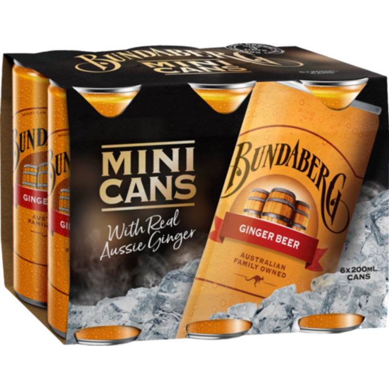 Bundaberg 200ml 6 pack cans