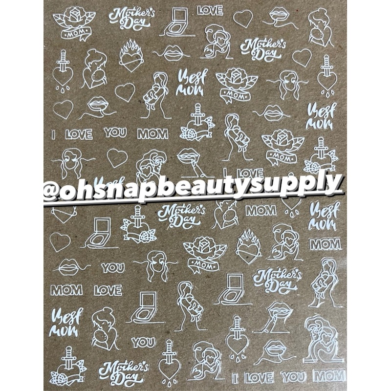 *White  MOM / Mother WG582  Sticker