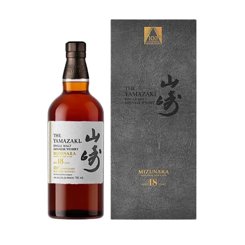 Yamazaki 18 Year Old Mizunara Single Malt 100th Anniversary Limited Edition Whisky 700mL