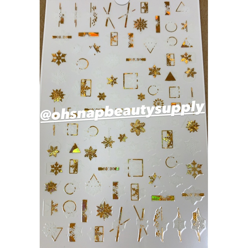 *** Christmas GOLD F717 Sticker