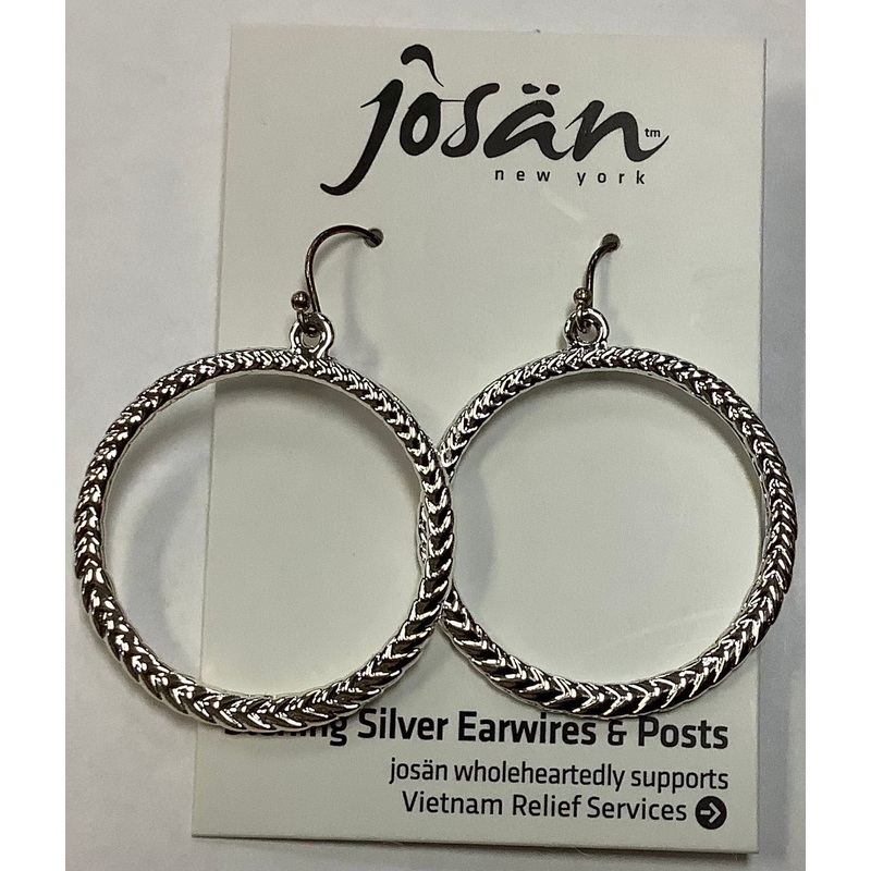 Woven circle hoop earrings