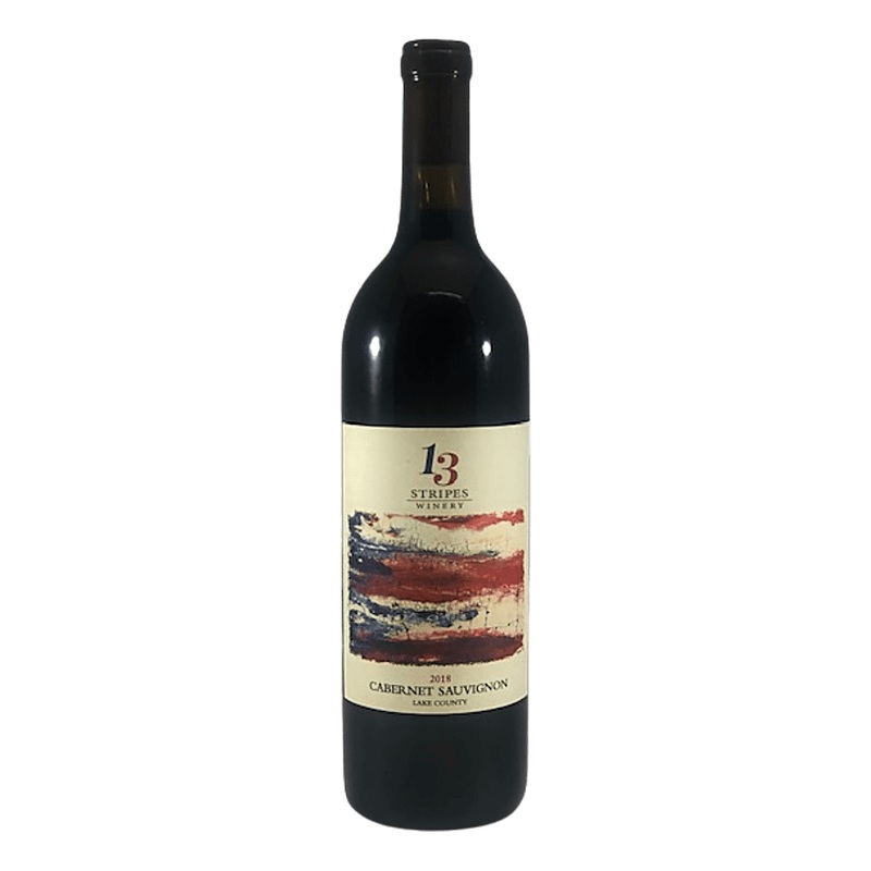 13 Stripes Cabernet Sauvignon American Flag Label 2018 12 Pack