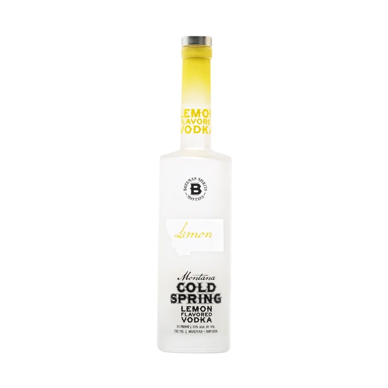 Bozeman Spirits Montana Cold Spring Lemon Flavored Vodka