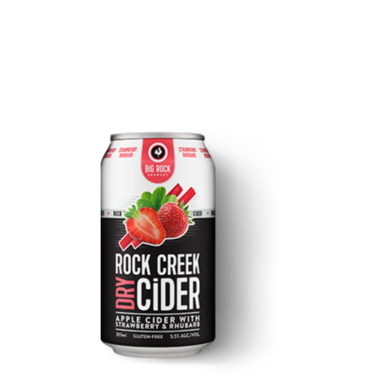 ROCK CREEK CIDER STRAWBERRY RHUBARB 6 CANS