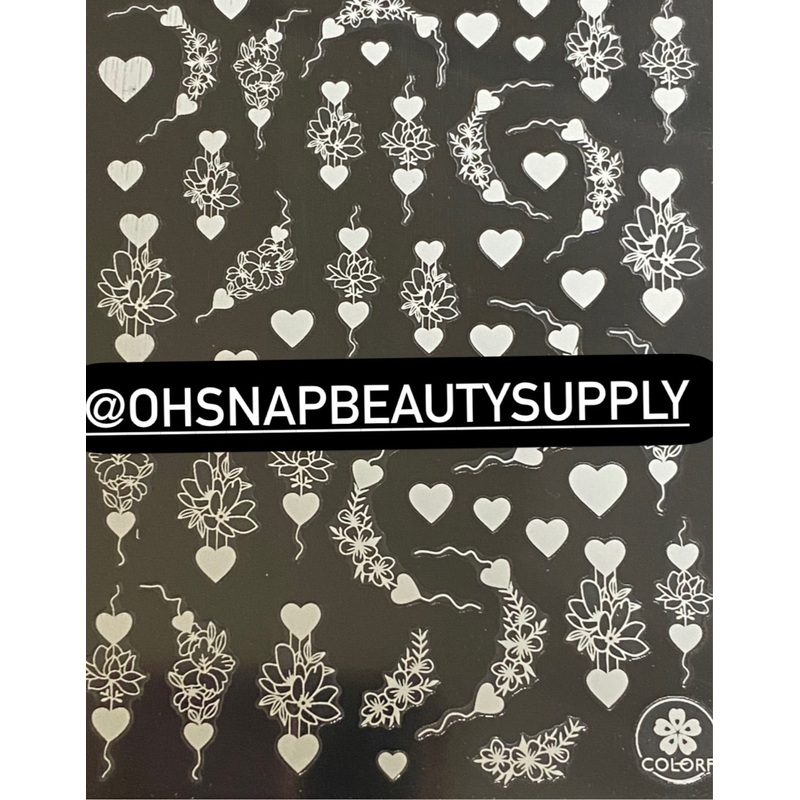 White Love Heart Ballon CB 230 Sticker