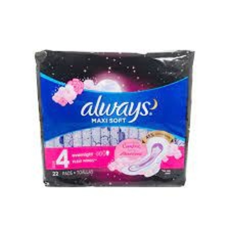 Always Maxi Soft Size 4 Overnight 22s