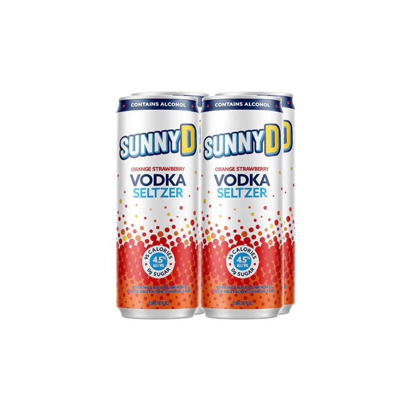 Sunny D Orange Strawberry Vodka Seltzer 4Pk