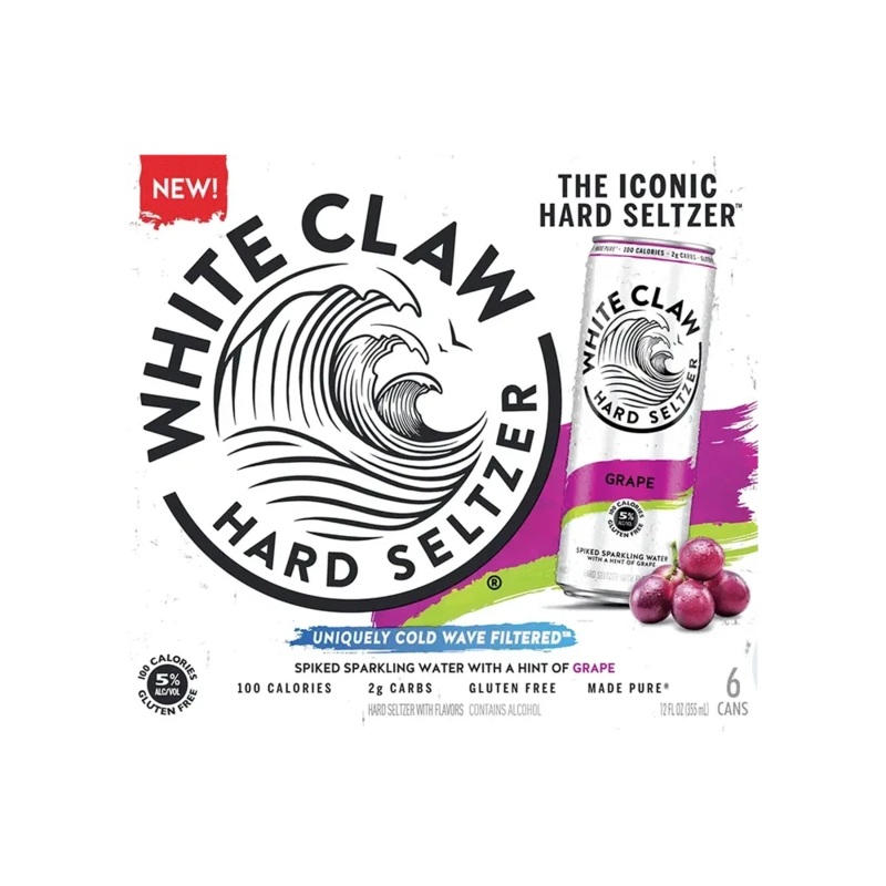 White Claw Hard Seltzer Grape 6Pk
