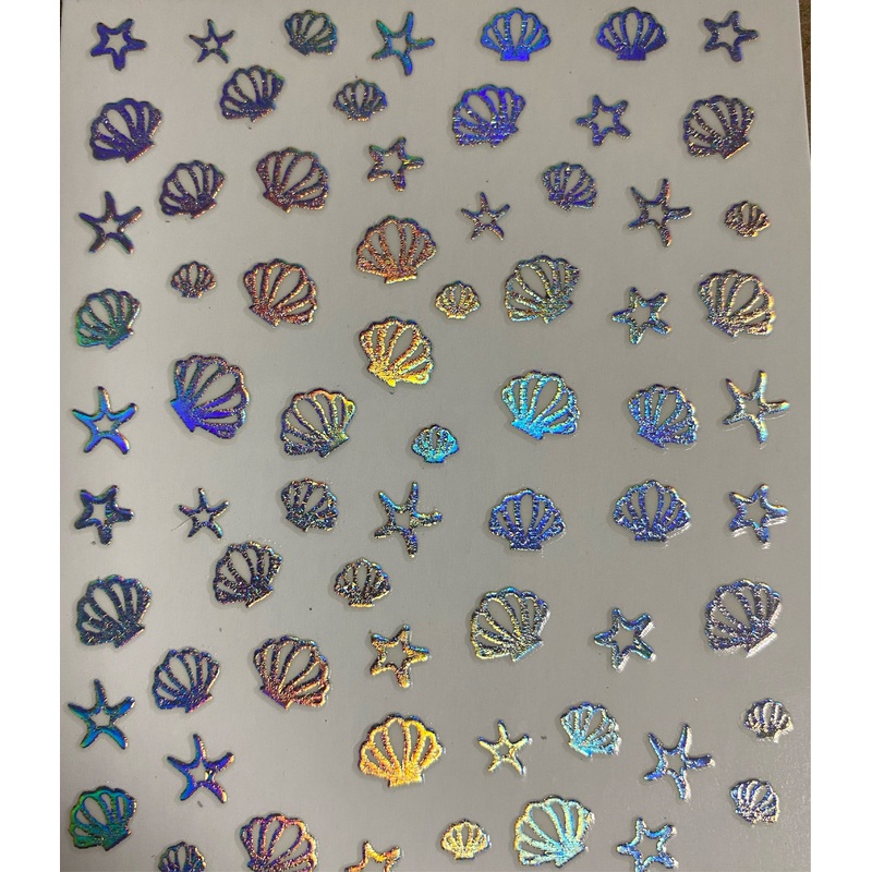 * Holographic Star & Seashell T 261 Sticker