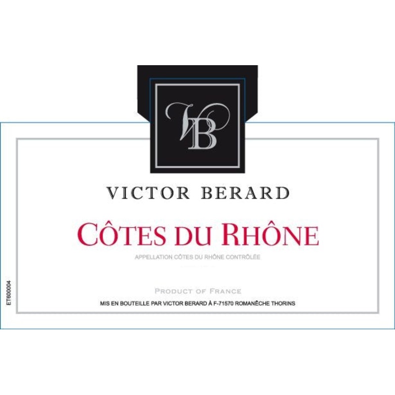 Victor Berard Cotes Du Rhone 2019