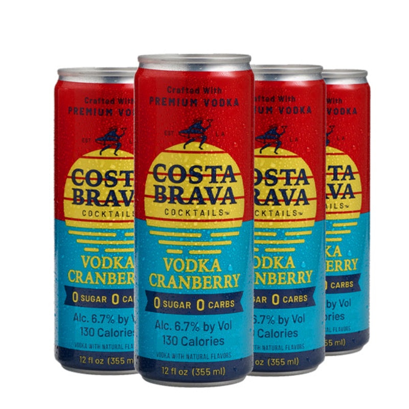 Costa Brava Vodka Cranberry Cocktails 4-pack