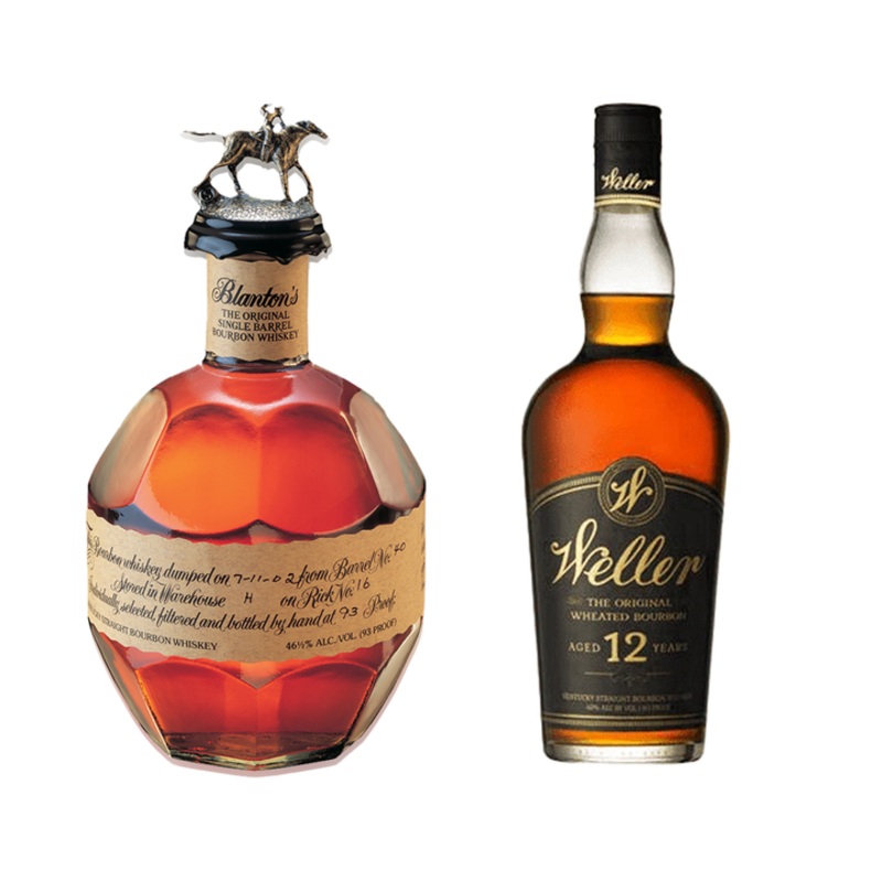 Buffalo Trace 2-Pack Bundle Blanton’s Original and Weller 12 Year Bourbon Whiskey