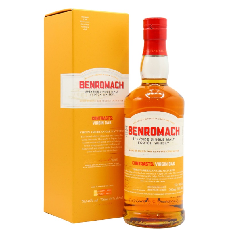 Benromach Contrasts Virgin Oak Cask Matured 2013 10 Year Old Single Malt Scotch Whisky | 700ML