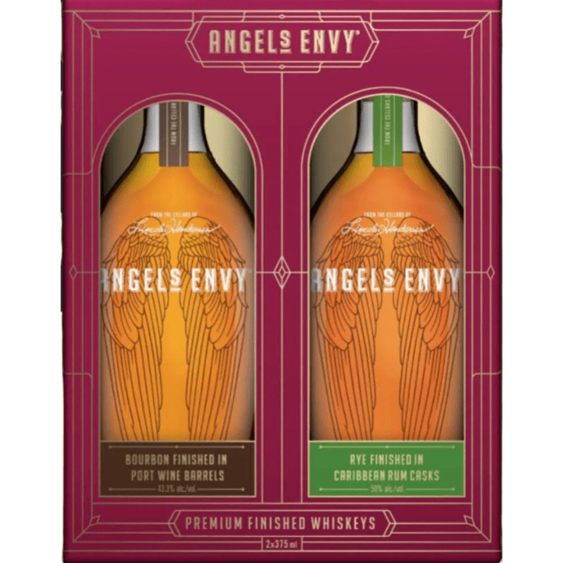 Angel’s Envy Combo – Straight Bourbon and Rye Whiskey 375 ML Gift Pack