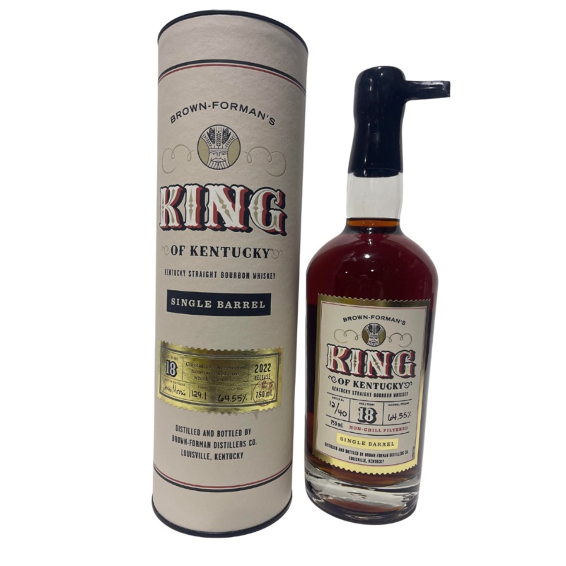 2022 Brown Formans King of Kentucky Single Barrel 18 Year Old Kentucky Straight Bourbon Whiskey 750ml