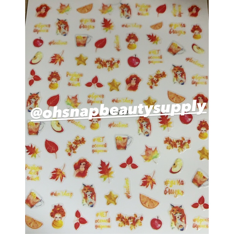 *** Leaf Fall WG732 Sticker