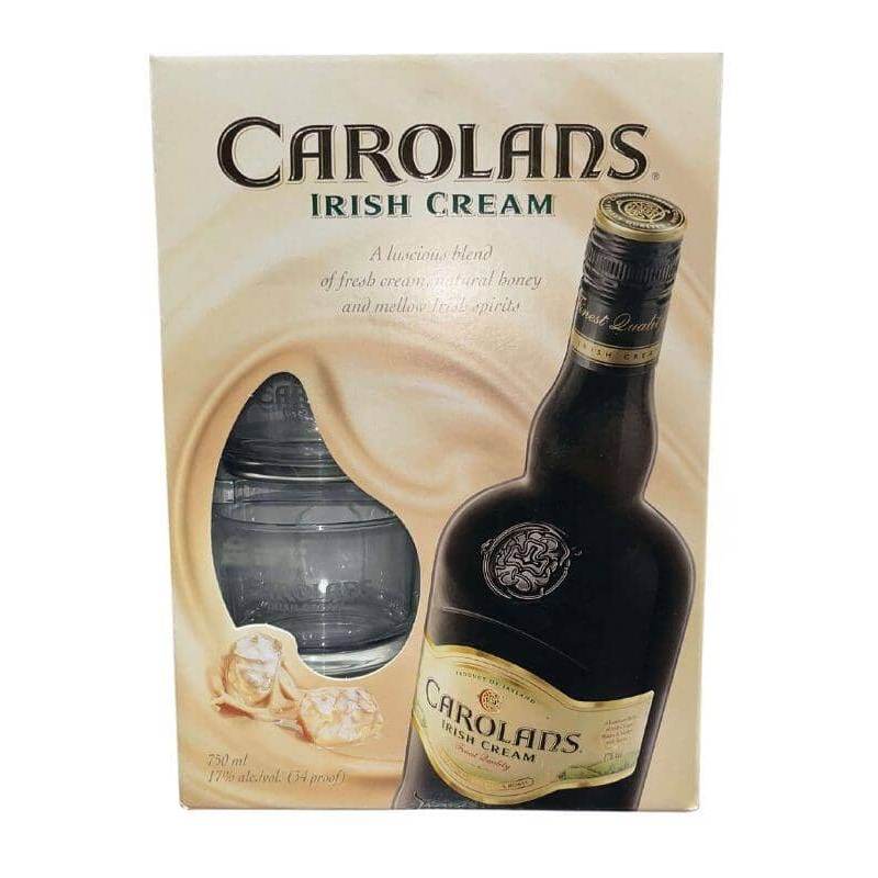 Carolans Irish Cream Gift Set w/ 2 Themed Glasses