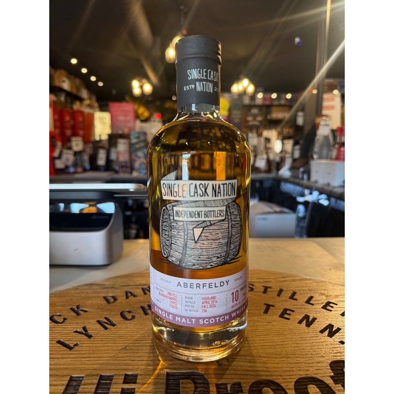 The Single Cask Nation Aberfeldy 2014 10 Year Cask#193020 60.5 % Alc 750mL
