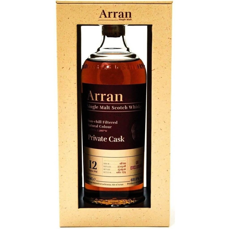 Arran 12 Year Old Tuscan Wine Private Cask Single Malt Whisky – 70cl 60%