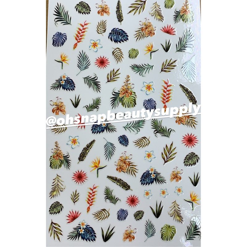 *** Leaf Tropical F758 Sticker
