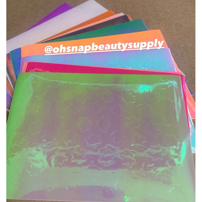Holographic Maple Leaf Stickers  14pcs