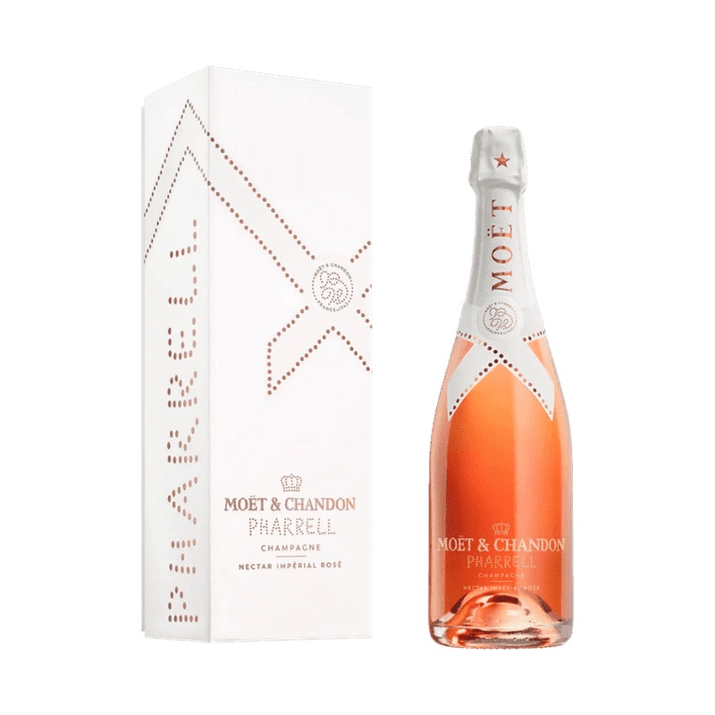Mot & Chandon x Pharrell Williams Imperial Nectar Rose Champagne with Gift Box