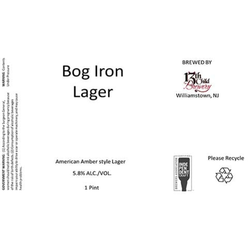 13th Child Bog Iron Lager