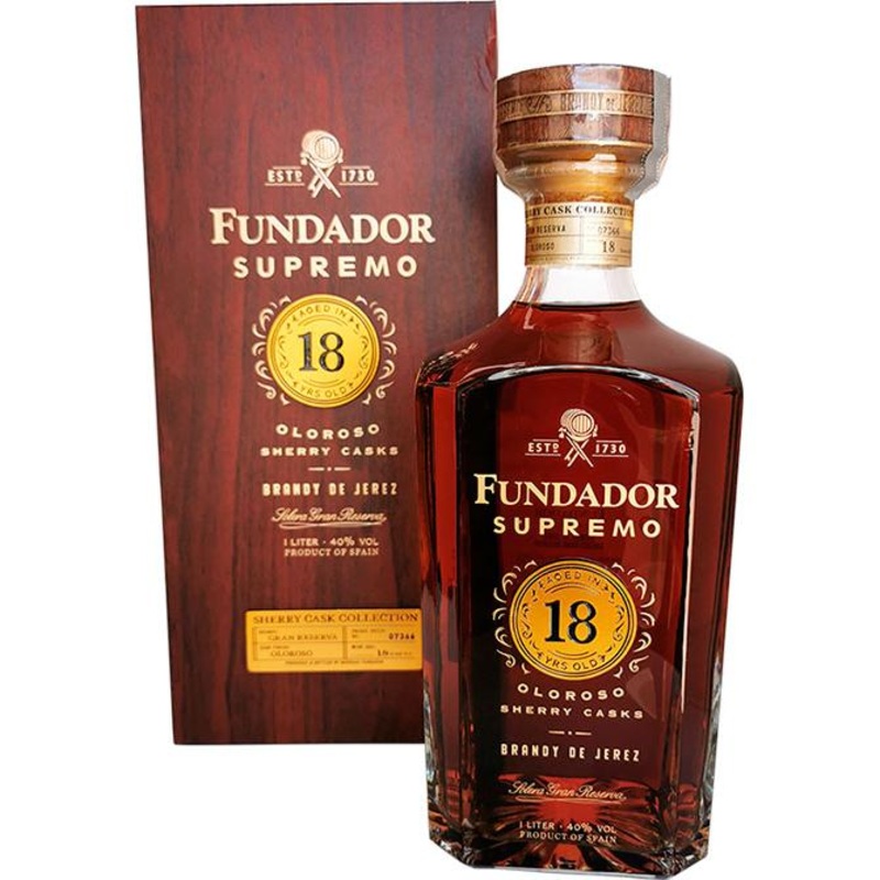 Fundador Supremo Oloroso Sherry Casks 18 Year Old Brandy de Jerez | 1L