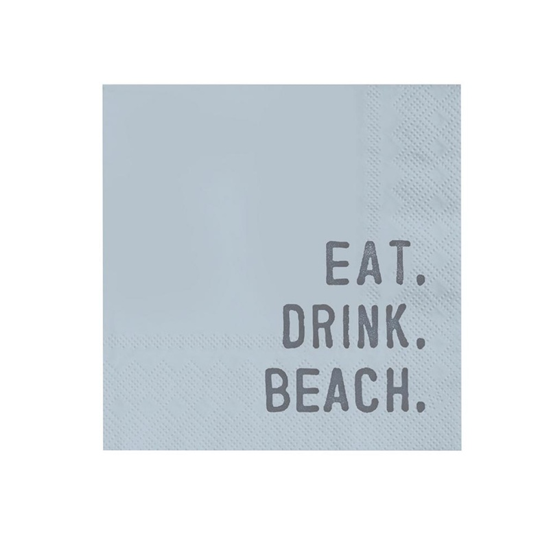 “Eat. Drink. Beach.” Cocktail Napkins