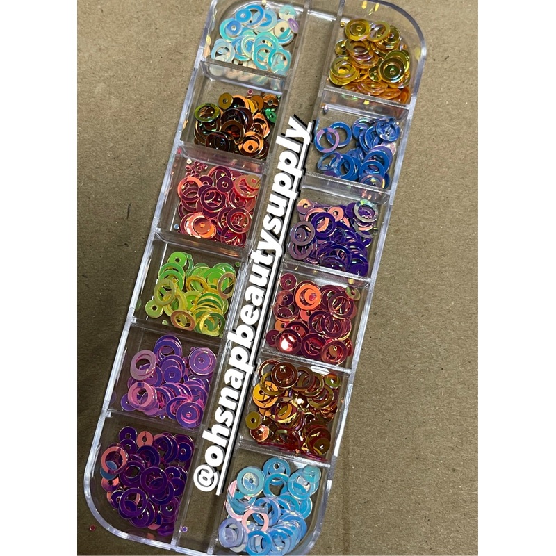 HOLLOW Iridescent Circle  – set of 12